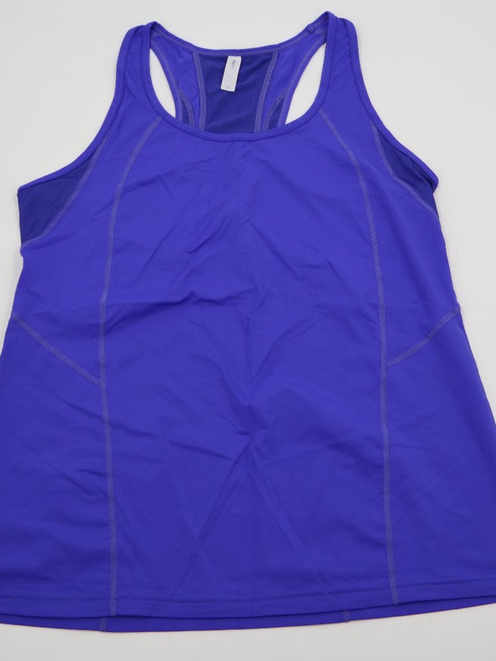 GapFit Racerback Tank Top Womens Large Purple Mesh Panels Athletic Workout